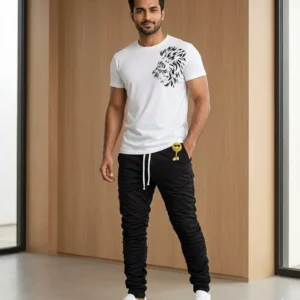 2 Pcs Men's Polyester Printed Track Suit